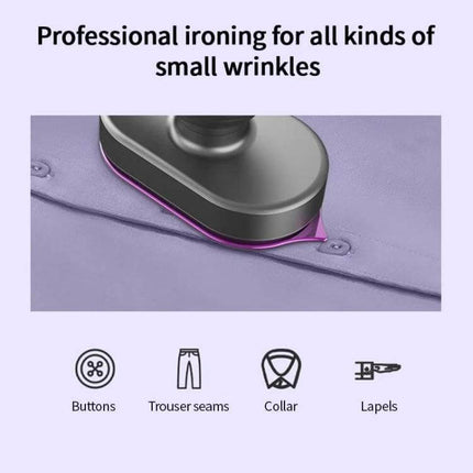 Mini Garment Steamer With Folding Iron, Anti-Scald, EU/US Plug steaming shirt collars, buttons and trouser seams for travel and quick wrinkle removal