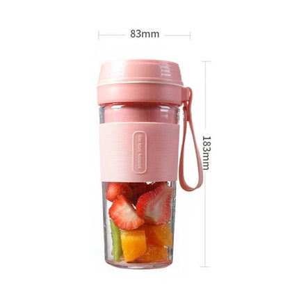 Alt Tag: Mini Juicer Gem Blue On The Go Cup For Quick Juices - compact 270ml USB rechargeable travel juicer, lightweight plastic, ideal for workouts and desk use