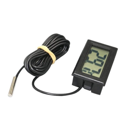Mini LCD Fridge Freezer Thermometer With One Meter Cable showing LCD display and one-meter probe cable for fridge and freezer temperature monitoring