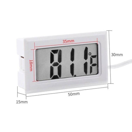 Mini LCD Indoor Thermometer With Fahrenheit Display For Refrigerator compact insert fridge thermometer 48x29x15mm clear digital LCD reading