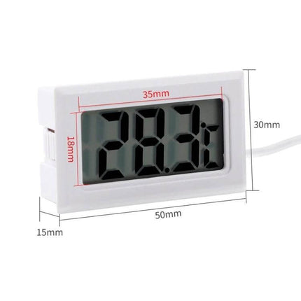 Mini LCD Indoor Thermometer For Fridge And Kitchen Celsius Display - compact fridge/kitchen LCD thermometer showing Celsius digits, 50x30mm, battery included
