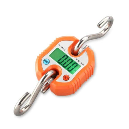Mini Portable Stainless Steel Hook Scale For Everyday Weighing - orange digital 150kg hook scale with dual-range display for luggage parcels groceries