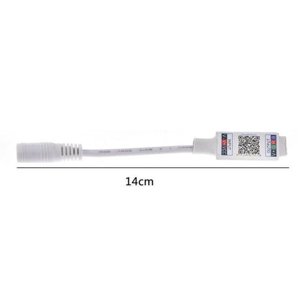 Mini RGB Bluetooth Light Strip Controller Black For LED Strips compact 14cm black housing 5–24V DIY under-cabinet shelf mood lighting controller