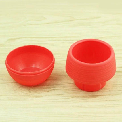 Mini Round Plastic Plant Pot With Water Tank For Home And Office Decor - red compact plastic pot with built-in water tank and drainage for desks