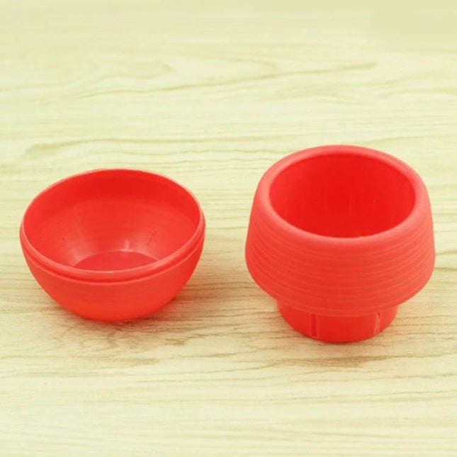 Mini Round Plastic Plant Pot With Water Tank For Home And Office Decor - red compact plastic pot with built-in water tank and drainage for desks