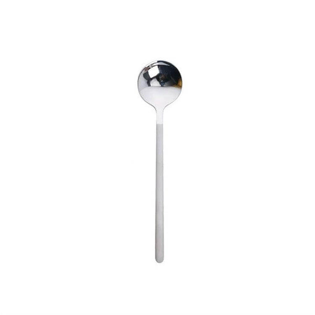 Mini Stainless Steel Coffee Spoon For Home Use, Round Shape - 13/15/17 cm durable stainless steel stirring spoon with round bowl