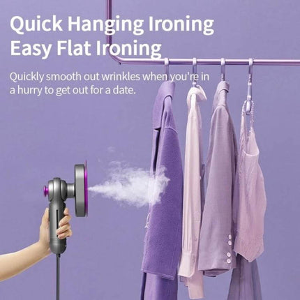 Mini Garment Steamer With Folding Iron, Anti-Scald, EU/US Plug steaming clothes on hangers for quick hanging ironing and easy flat ironing