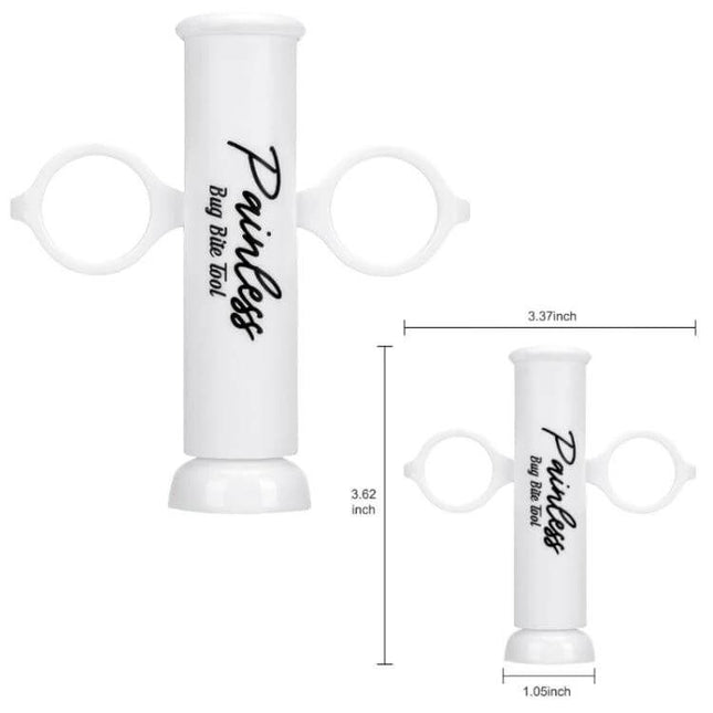 Mosquito Bee Bites Vacuum Venom Extractor Portable white hand-held suction tool for outdoor camping and hiking relief