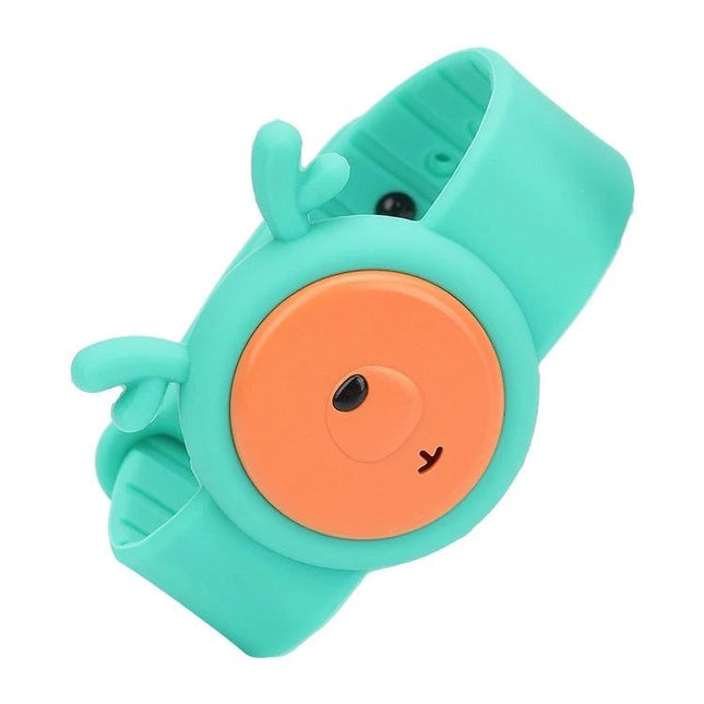 Mosquito Repellent Wristband For Children Outdoor Play - turquoise silicone ABS kids wristband, wearable mosquito repellent for parks and playgrounds