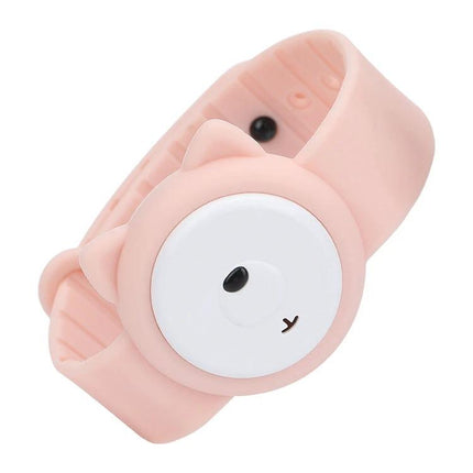 Mosquito Repellent Wristband For Children Outdoor Play pink silicone ABS wristband with cute cat face for playground and backyard use