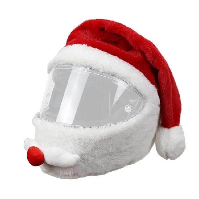 Motorcycle Helmet Santa Hat Cover For Christmas And Daily Use cotton festive helmet cover protects surface fits all helmets 80g