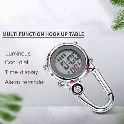 Mountain Climbing Watch Orange for Everyday Outdoor Use - compact orange digital watch with compass carabiner for hiking camping and urban exploration