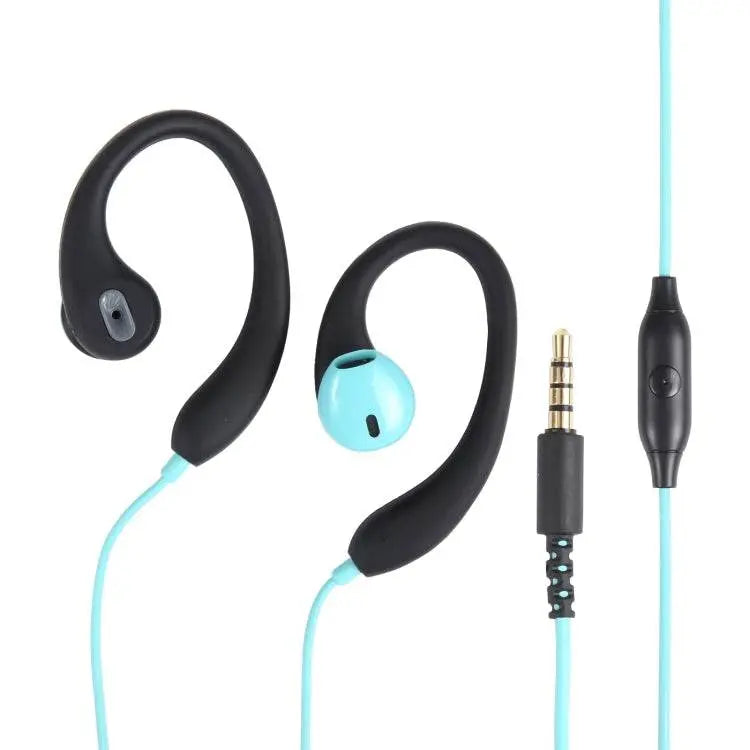 Mucro R12 Wired Stereo Over-Ear Sports Earphones Blue