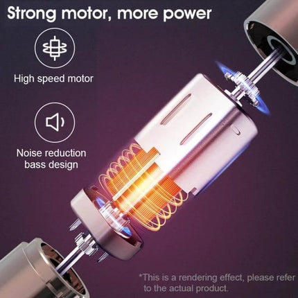 Multi-Function Portable Electric Eyebrow Trimmer Black internal high-speed motor rendering showing noise reduction and 3D cutter heads
