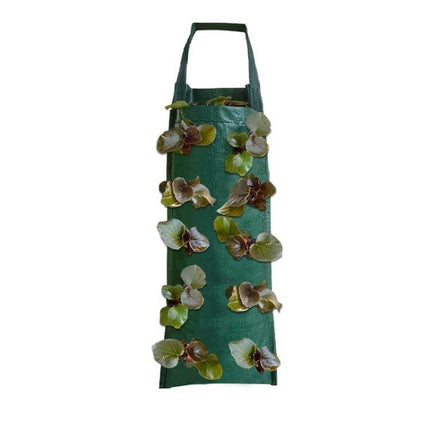 Multi-Port Grow Bags For Hanging Plants, 10-Port Home Garden green vertical 10-port hanging bag with flowers for balcony and patio gardening