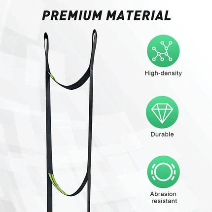 Multi-Purpose Outdoor Climbing Assistance Rope Ladder For Trees showing reinforced fabric rungs, high-density durable abrasion-resistant material