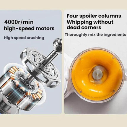 Multifunctional Baby Food Processor For Automatic Easy Home Meals - high-speed 4000r/min motor and four spoiler columns blending smooth purees
