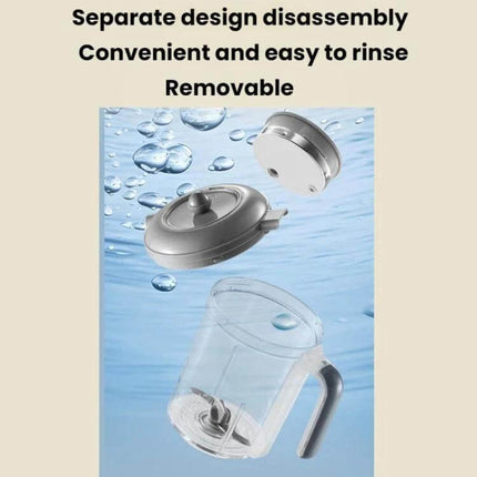 Multifunctional Baby Food Processor For Automatic Easy Home Meals - removable blender jar and lid disassembled for easy rinsing
