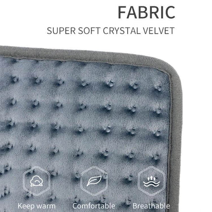 Multifunctional Electric Blanket For Cozy Warmth 50x100cm soft crystal velvet fabric close-up showing plush texture, breathable, comfortable, keeps warm