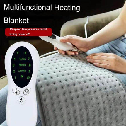 Multifunctional Electric Blanket For Cozy Warmth 50x100cm - velvet 10-speed heated throw with controller on couch for lap shoulders feet