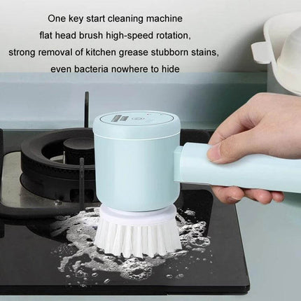 Multifunctional Handheld Wireless Folding Cleaning Brush for Kitchen cleaning stove glass with rotating brush cordless 25W 120min battery compact