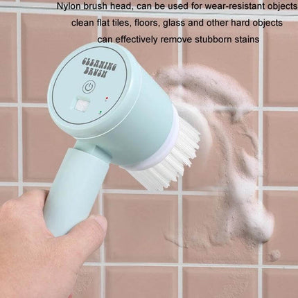 Multifunctional Handheld Wireless Folding Cleaning Brush for Kitchen scrubbing tiled wall with nylon brush head foam and 360-degree rotation