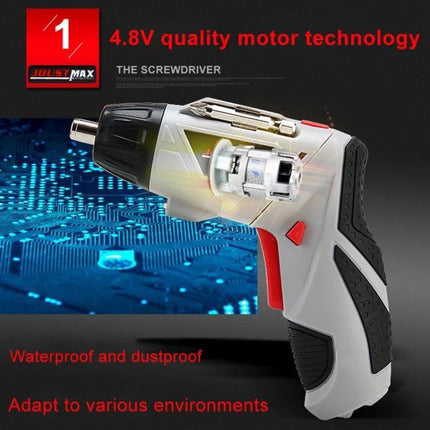 Multifunctional Household Electric Screwdriver Set For Home Tasks With US Plug compact 4.8V screwdriver set for furniture assembly and tight-space repairs
