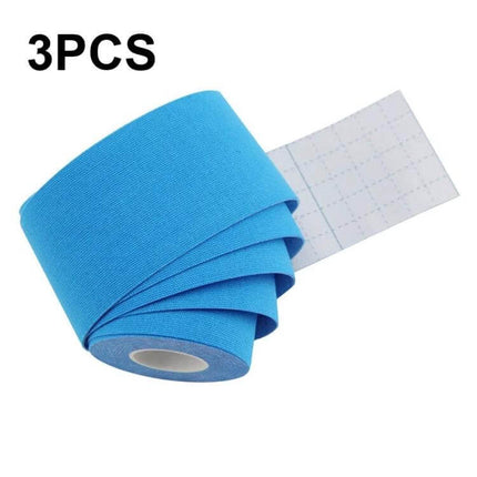 Muscle Tape 3-Pack For Everyday Muscle Support And Protection blue breathable cotton rolls for joint and muscle support