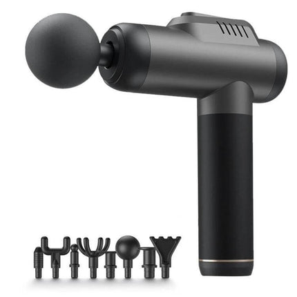 Muscles Relax Massager Gray For Full Body Relief At Home handheld pulse massage gun with multiple heads for shoulders back and legs
