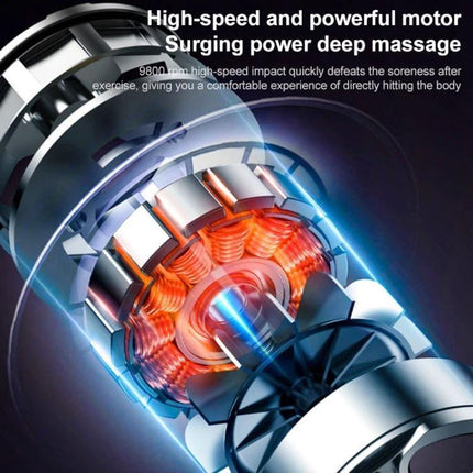 Muscles Relax Massager Gray For Full Body Relief At Home - close-up of high-speed powerful motor and internal components illustrating deep pulse massage performance