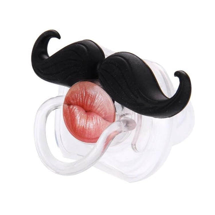 Mustache Baby Teether Soft Nipple For Soothing Gums - black mustache silicone nipple pacifier for soothing baby gums