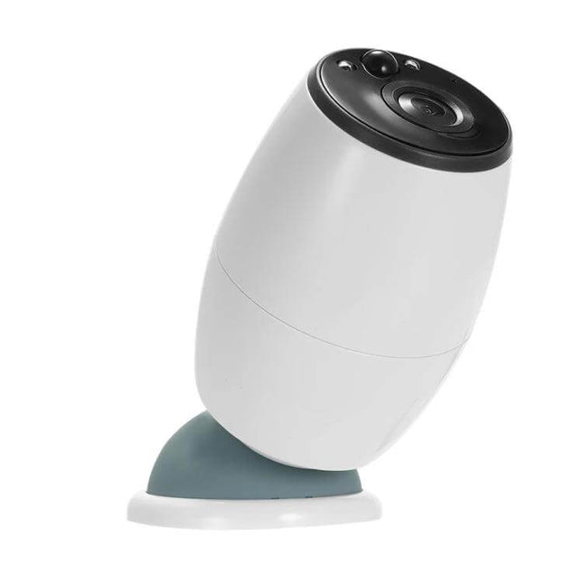 VESAFE Wireless Home Security Camera for Monitoring showing angled white camera on adjustable mount for indoor home surveillance