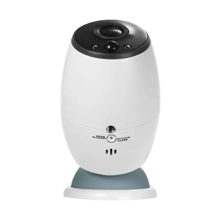 Alt Tag: VESAFE Wireless Home Security Camera for Monitoring white compact indoor camera on stand with lens and status LEDs