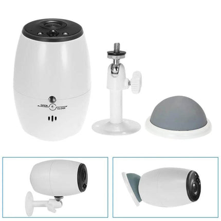 VESAFE Wireless Home Security Camera for Monitoring white wireless indoor camera with mounting bracket and magnetic wall mount