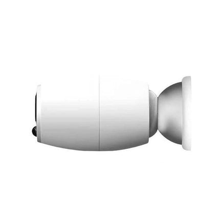 Anpwoo WiFi Security Camera with Night Vision and Motion Detection mounted bullet-style white outdoor camera monitoring entryways