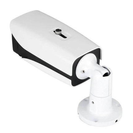 5MP Auto Focus IP Camera with 4x Zoom Lens for Surveillance mounted white bullet camera angled view