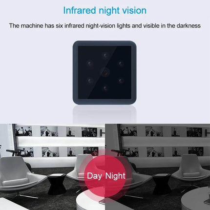 Wearable Wireless Sport Camera for Outdoor Adventures and Night Use showing 6 infrared lights and day/night 1080P HD recording