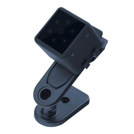 Wearable Wireless Sport Camera for Outdoor Adventures and Night Use mounted on black adjustable clip with 1080P lens for hands-free day and night recording