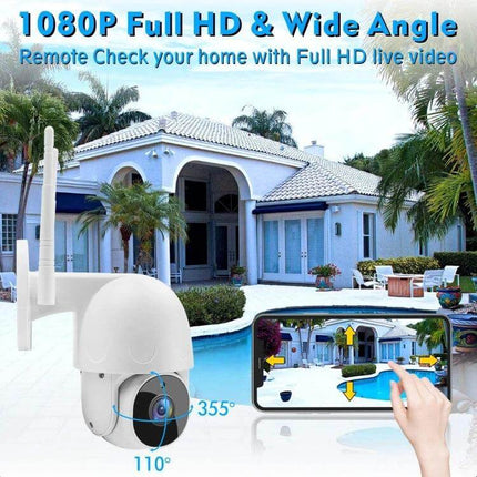 Tuya Wireless IP Camera for Home Security Monitoring 1080P Full HD wide angle outdoor view with mobile live stream and motion alerts