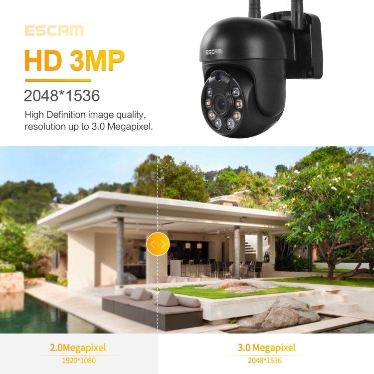 ESCAM WNK610 3MP Wi-Fi Dome Security Camera with Two-Way Audio, Full-Color Night Vision, and Motion Alerts