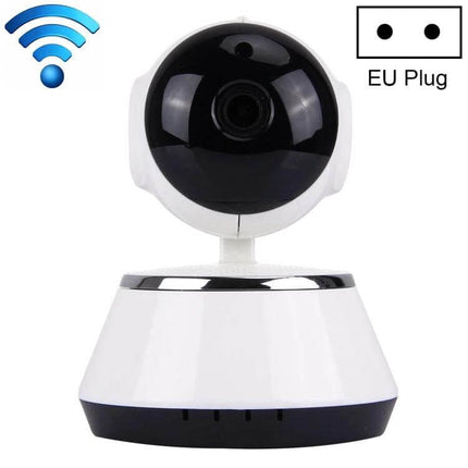 V380 360-Degree Rotatable Wireless Security Camera for Monitoring white indoor WiFi camera with EU plug