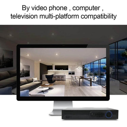 V380 360-Degree Rotatable Wireless Security Camera for Monitoring showing multi-platform live view on computer monitor