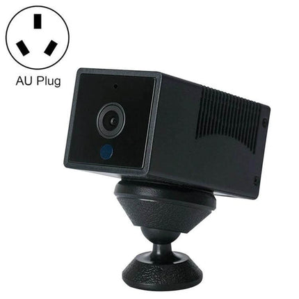 High-Definition Smart WiFi IP Camera for Home Monitoring with Night Vision compact black cube camera on magnetic mount with AU plug