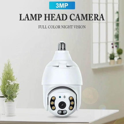 DP18 Smart Outdoor Light Bulb Security Camera for Home Monitoring white lamp-head camera with 3MP full-color night vision mounted in bulb socket