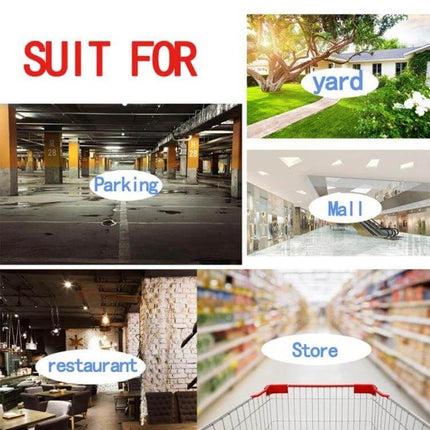 Smart Outdoor Light Bulb Camera with Night Vision and Motion Detection monitoring yard, parking, mall, restaurant and store areas