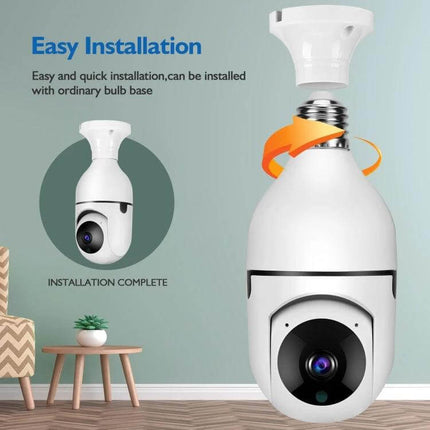 Smart Outdoor Light Bulb Camera for Home Security Monitoring — easy installation into standard outdoor bulb fixtures, real-time property surveillance