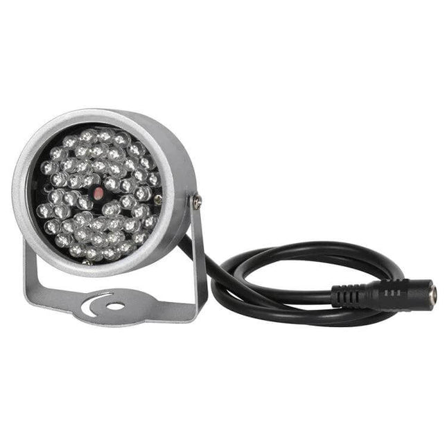 Infrared LED Auxiliary Light for Camera Night Surveillance compact 48-LED infrared illuminator with mounting bracket and cable for low-light monitoring