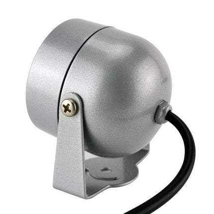Infrared LED Auxiliary Light for Camera Night Surveillance compact silver LED illuminator for low-light highway and parking lot monitoring