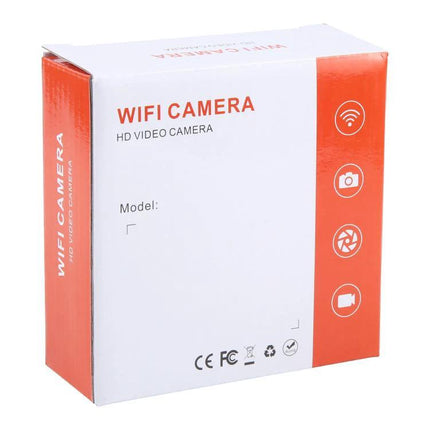 Portable WiFi Snake Tube Camera for Home Monitoring in retail packaging box showing WiFi camera branding and icons