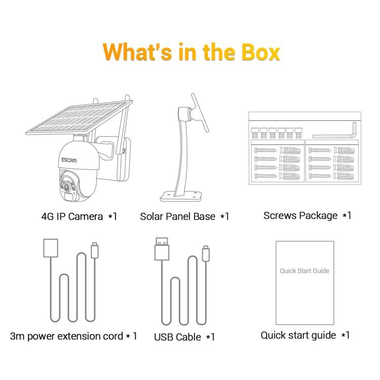 ESCAM QF450 Solar HD 1080P 4G Security Camera with Two-Way Audio, Motion Alerts, and Night Vision